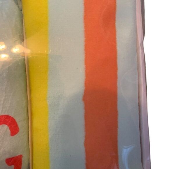 NIB Modern Southern Home Plush Throw & Pillow "Hello Spring" 2-Pc Set - Picture 3 of 4